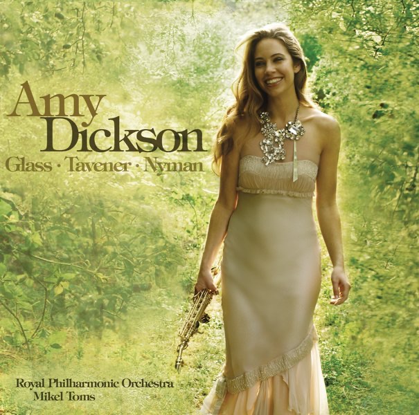 Glass, Tavener & Nyman by Amy Dickson, Mikel Toms & Royal Philharmonic Orchestra album cover