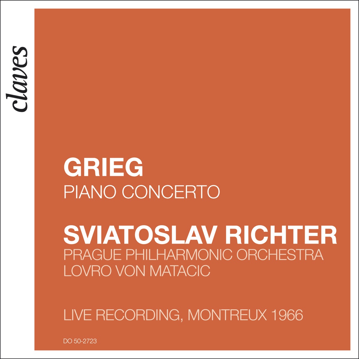 Grieg: Piano Concerto Op. 16 (Live Recording, Montreux 1966) by Lovro von Matačić, Prague Philharmonic Orchestra & Sviatoslav Richter album cover