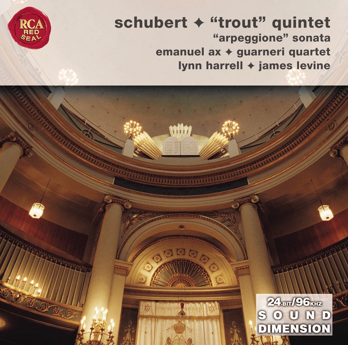 Schubert: Trout Quintet; Arpeggione Sonata by Emanuel Ax & Guarneri Quartet album cover