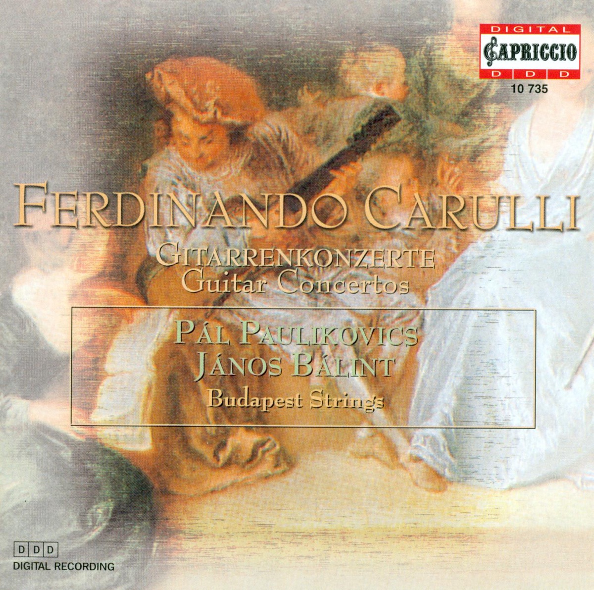 Carulli: Concerto for Flute and Guitar, Op. 8, Petit Concerto de Societe & Guitar Concerto in A Major by Budapest Strings, Pal Paulikovics & Janos Balint album cover