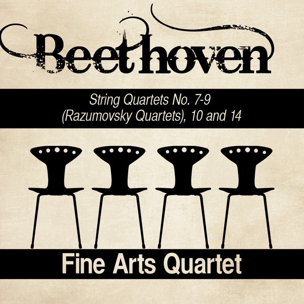 Beethoven: String Quartets Nos. 7-9 (Razumovsky Quartets), 10 and 14 by Fine Arts Quartet album cover
