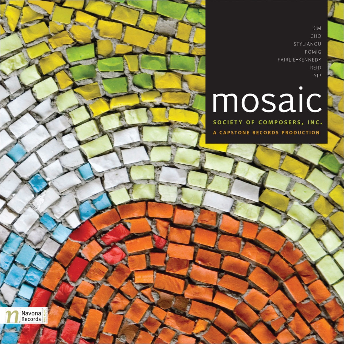 Mosaic by Cécile Daroux, Julien Hervé, Saskia Lethiec, Romain Garioud, Frédéric Lagarde, Eun Mi Lee, Seon Hwa Song, Bodil Rørbech, Carlton Vickers, Ashlee Mack, Giselle Hillyer, Roger McVey, Matt Davich, Jimmy Boland, Brian Horner, Don Aliquo, Robby Shankle, Christina Webster, Mauricio Salguero, Luke Fitzpatrick, Ben Gitter, Marja Kerney, Steve Schob, Beth Davis & Lee Hartman album cover