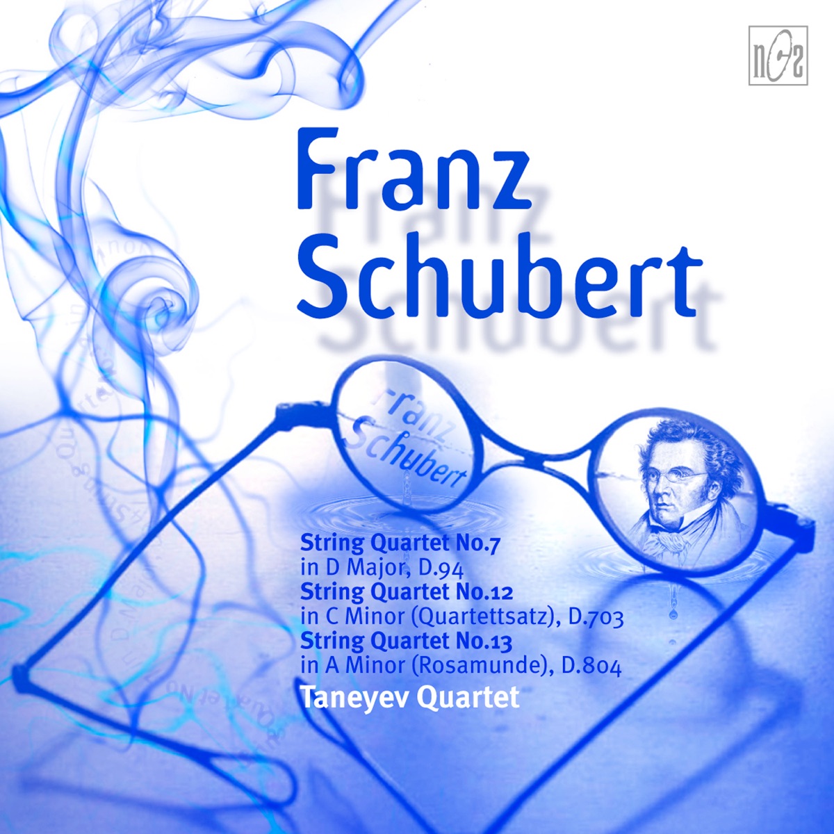 Franz Schubert String Quartet No.7 in D, D.94, String Quartet No.12 in C Minor (Quartettsatz), D.703 String Quartet No.13 in A Minor, D. 804 ('Rosamunde') by Taneyev Quartet album cover