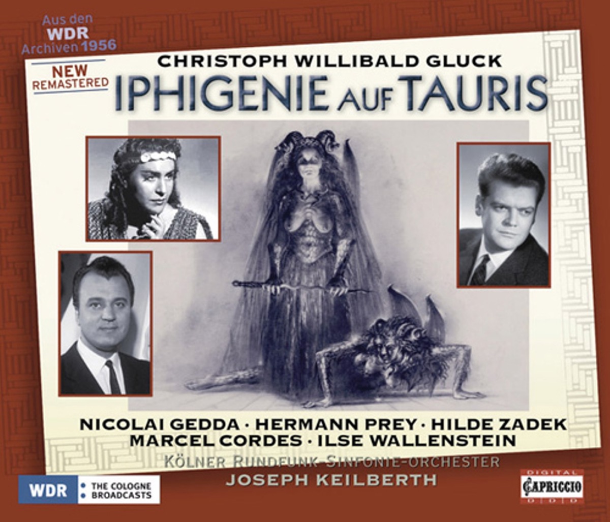 Gluck: Iphigenia auf Tauris by Nicolai Gedda, Marcel Cordes, Cologne Radio Chorus, Hilde Zadek, Brigitte Kaltwasser, Elly Volkenrath, Herbert Beil, Claire Breske, Hermann Prey, Friedrich Himmelmann, Joseph Keilberth, Cologne Radio Symphony Orchestra & Ilse Wallenstein album cover