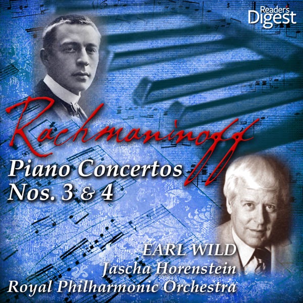 Rachmaninoff: Piano Concertos Nos. 3 and 4 by Earl Wild, Jascha Horenstein & Royal Philharmonic Orchestra album cover