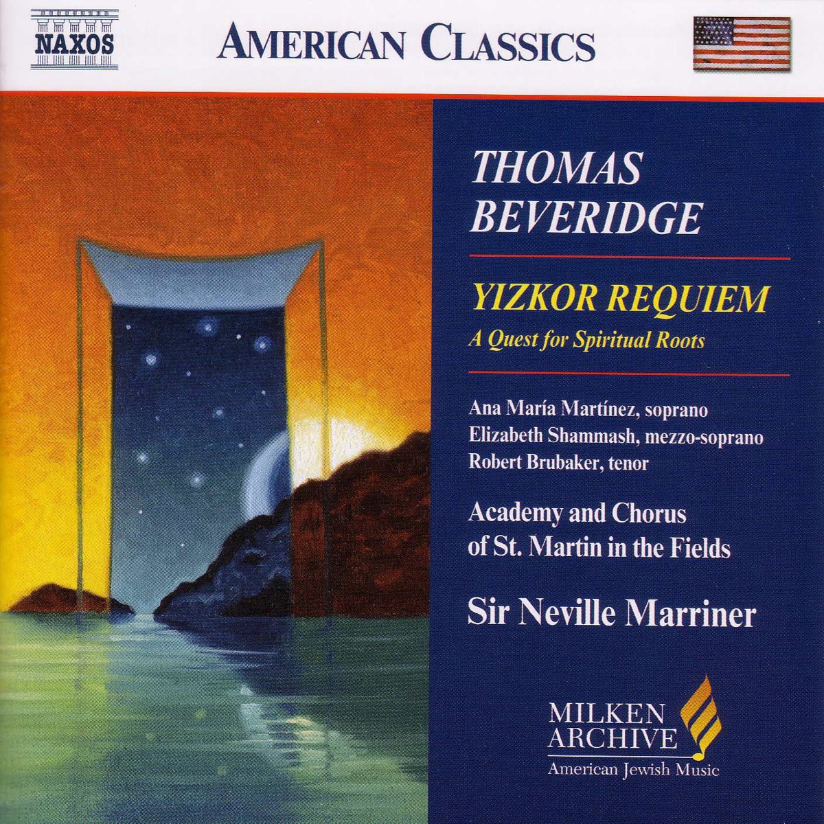 Thomas Beveridge: Yizkor Requiem - A Quest for Spiritual Roots by Academy of St Martin in the Fields, Academy of St Martin in the Fields Chorus, Ana María Martínez, Elizabeth Shammash, Robert Brubaker (tenor) & Neville Marriner album cover