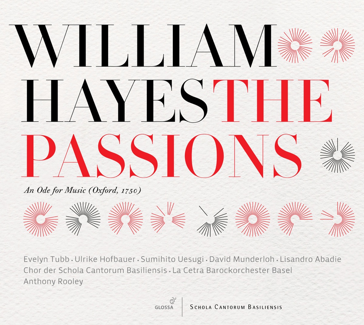 Hayes: The Passions by David Munderloh, La Cetra Baroque Orchestra Basel, Lisandro Abadie, Sumihito Uesugi, Chor de Schola Cantorum Basiliensis, Anthony Rooley, Evelyn Tubb & Ulrike Hofbauer album cover