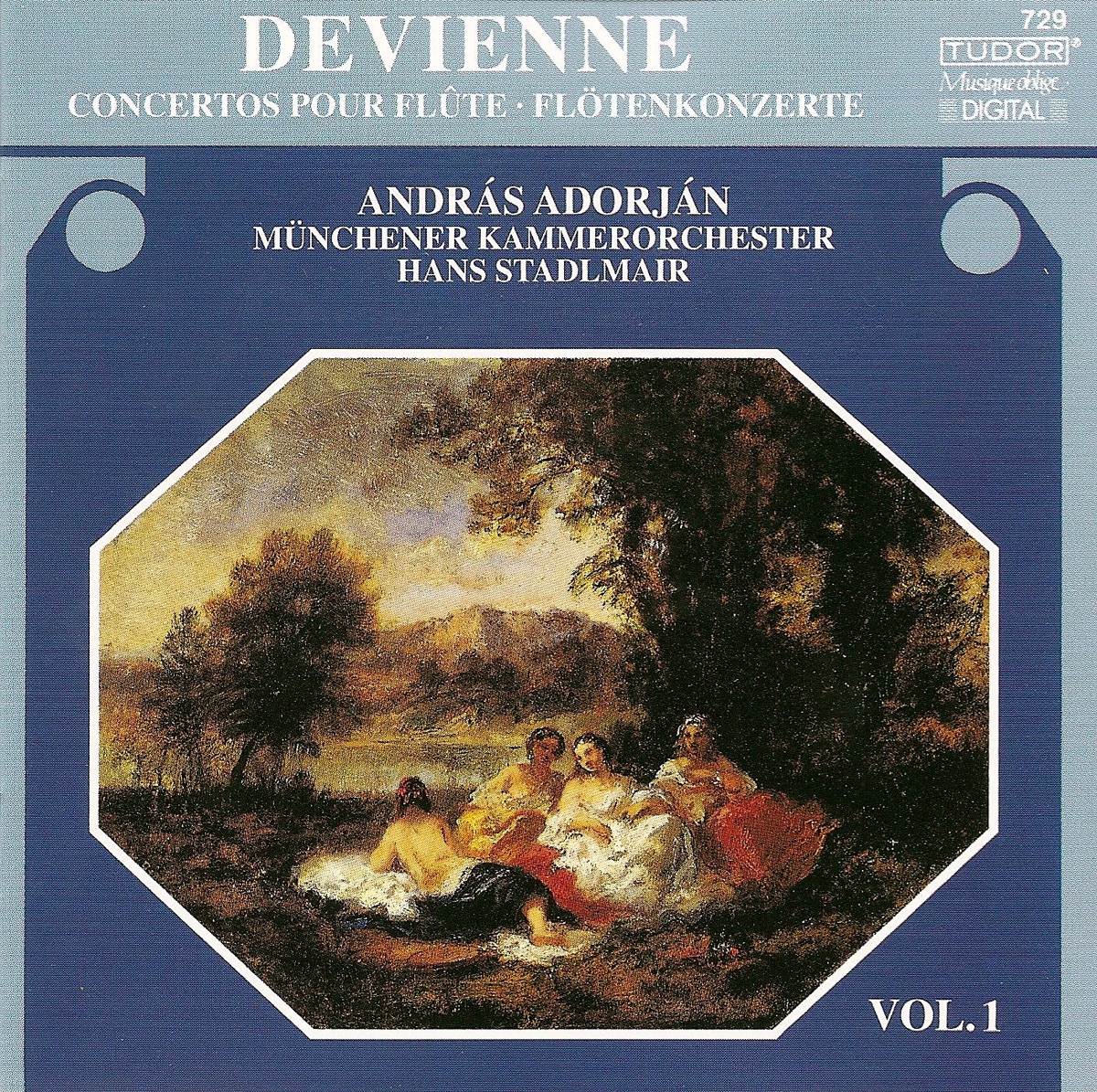 Devienne, F.: Flute Concertos Nos. 9 and 12 - Flute Concerto in G Major, Op. Posth. by Munich Chamber Orchestra, Andras Adorjan & Hans Stadlmair album cover
