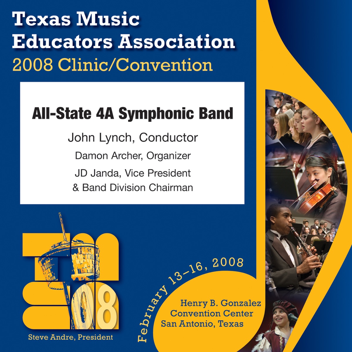 2008 Texas Music Educators Association (TMEA): All-State 4A Symphonic Band by Texas All-State 4A Symphonic Band album cover