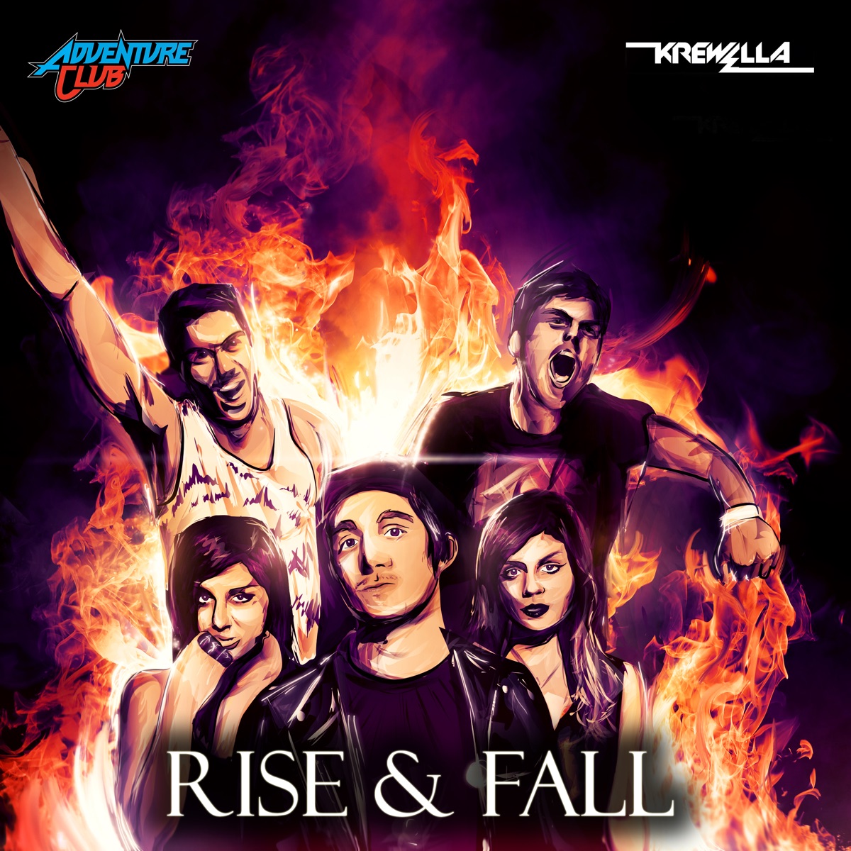 Rise & Fall (Krewella Remix) [feat. Krewella] - Single by Adventure Club album cover