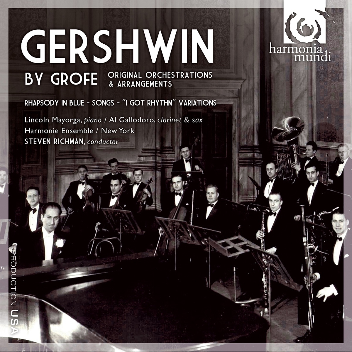 Gershwin by Grofé: Original Orchestrations & Arrangements by Lincoln Mayorga, Al Gallodoro, Harmonie Ensemble / New York & Steven Richman album cover