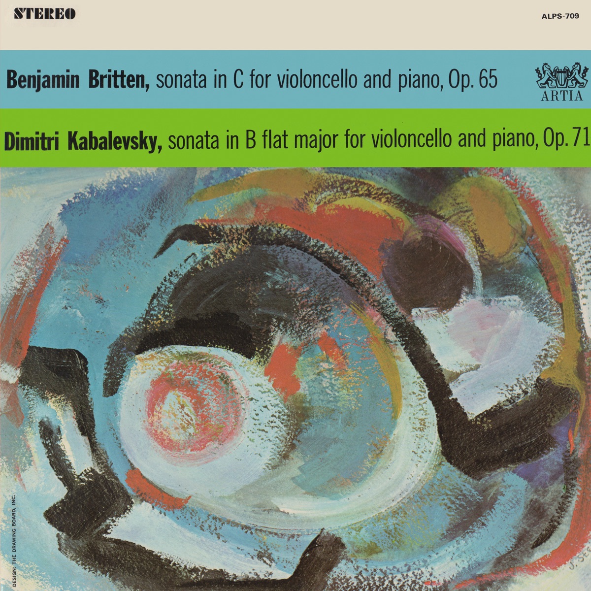 Britten: Sonata in C for Violoncello and Piano, Op. 65 and Kabalevsky: Sonata in B Flat Major for Violoncello and Piano, Op. 71 by Stanislav Apolín, Radoslav Kvapil, Sasa Vectomov & Josef Páleníček album cover