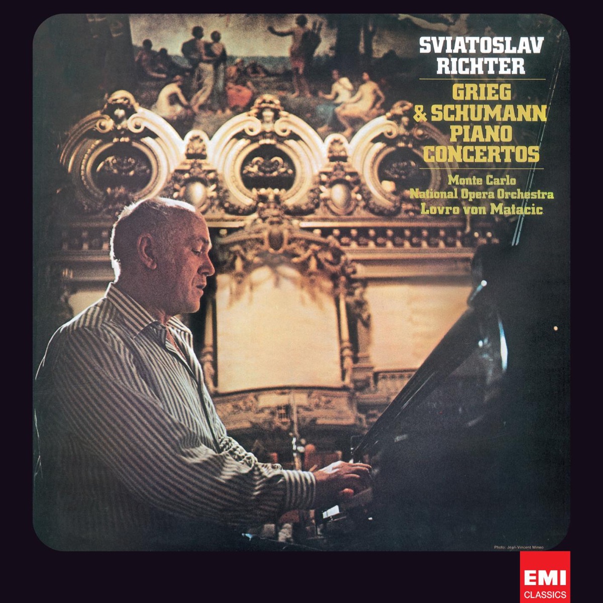 Grieg & Schumann: Piano Concertos by Sviatoslav Richter, Lovro von Matačić & Orchestre national de l'Opéra de Monte-Carlo album cover