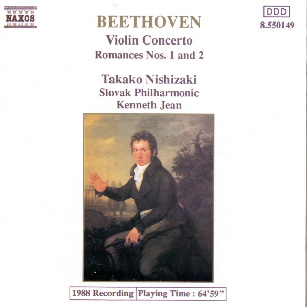 Beethoven: Violin Concerto, Romances by Kenneth Jean, Slovak Philharmonic & Takako Nishizaki album cover
