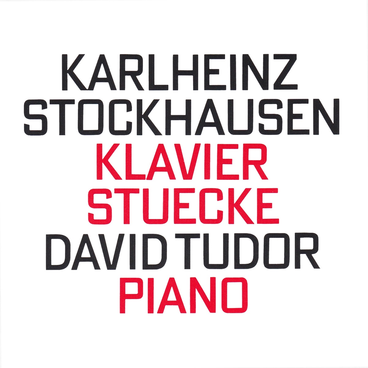 Klavier Stuecke by David Tudor album cover