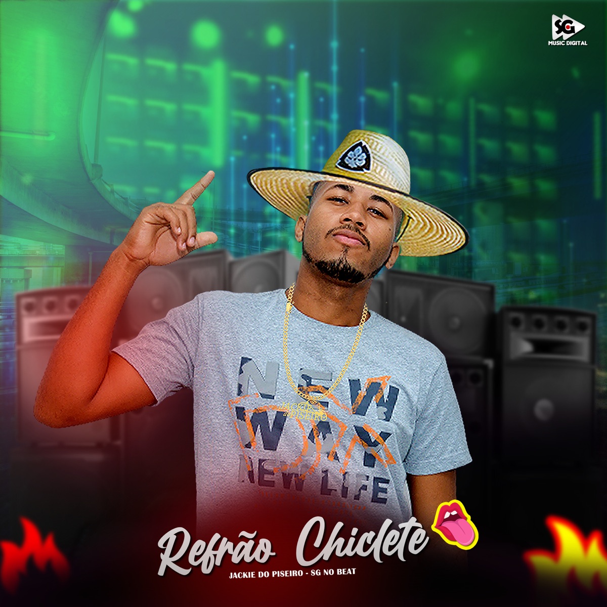 Refrão Chiclete - Single by Jackie do Piseiro & SG No Beat album cover