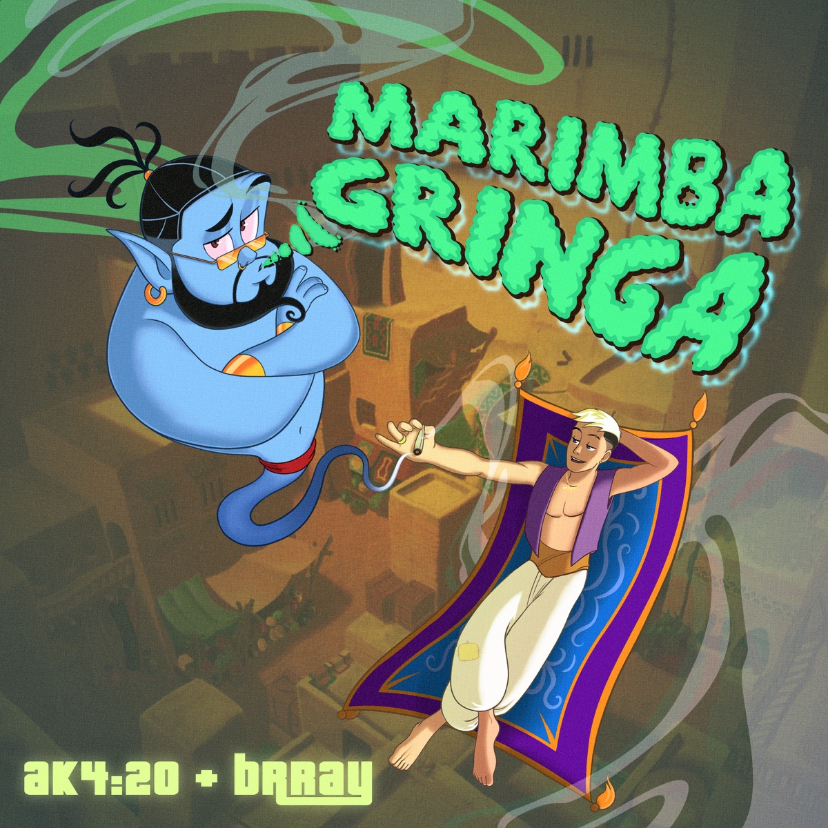 MARIMBA GRINGA - Single by Ak4:20 & Brray album cover