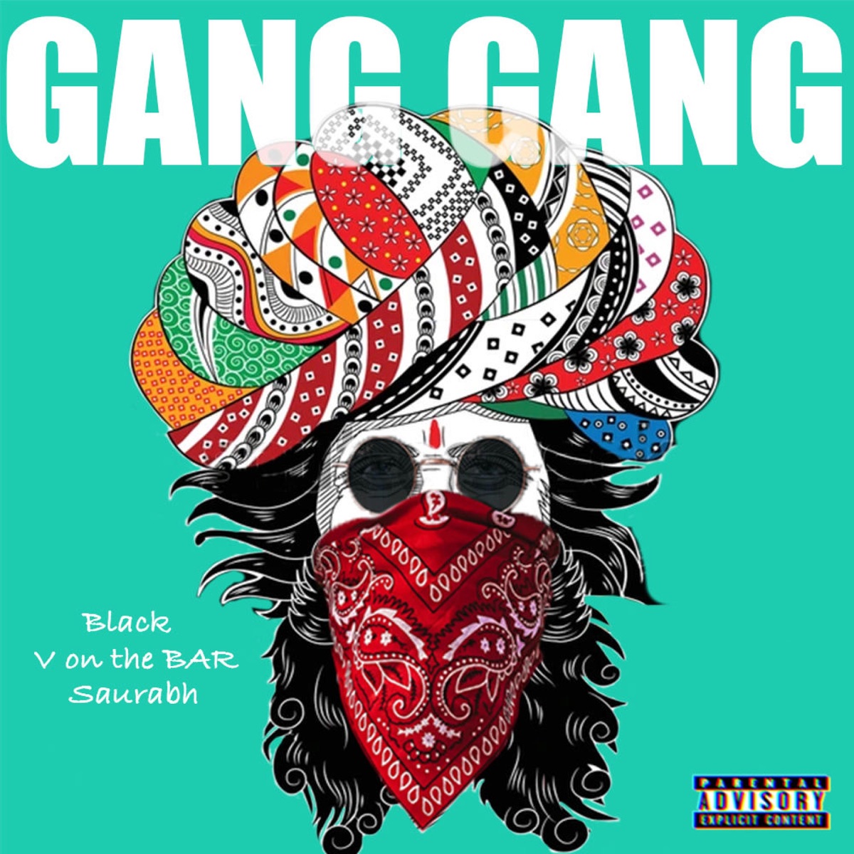 GANG GANG (feat. Black.. & V.) - Single by Saurabh Sharma album cover