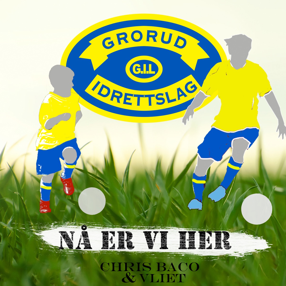 Nå Er Vi Her - Single by Grorud Idrettslag, Chris Baco & Vliet album cover