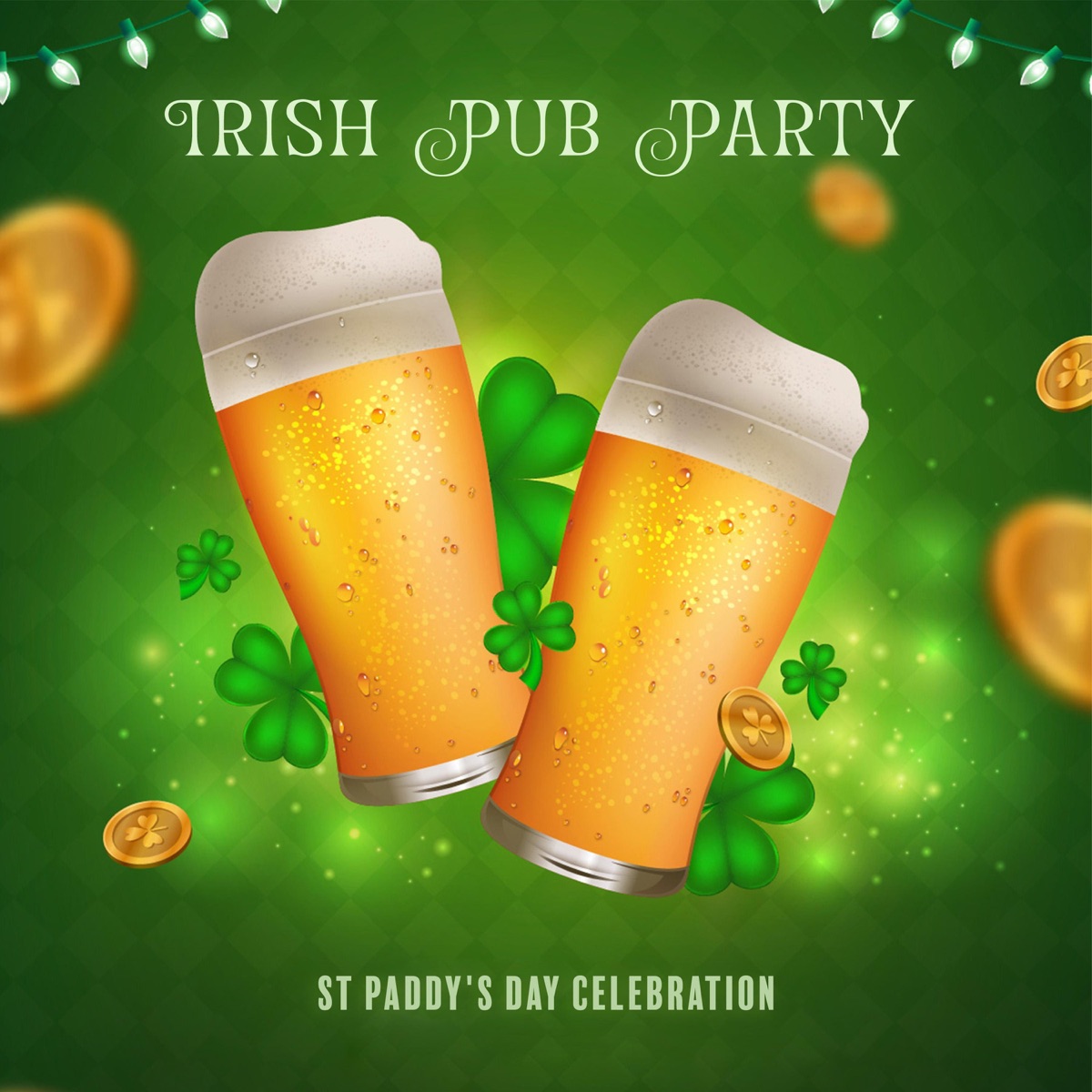 Irish Pub Party: St Paddy's Day Celebration by Janet Sleepy, Irish Flute Music Universe & World of Celtic Music album cover