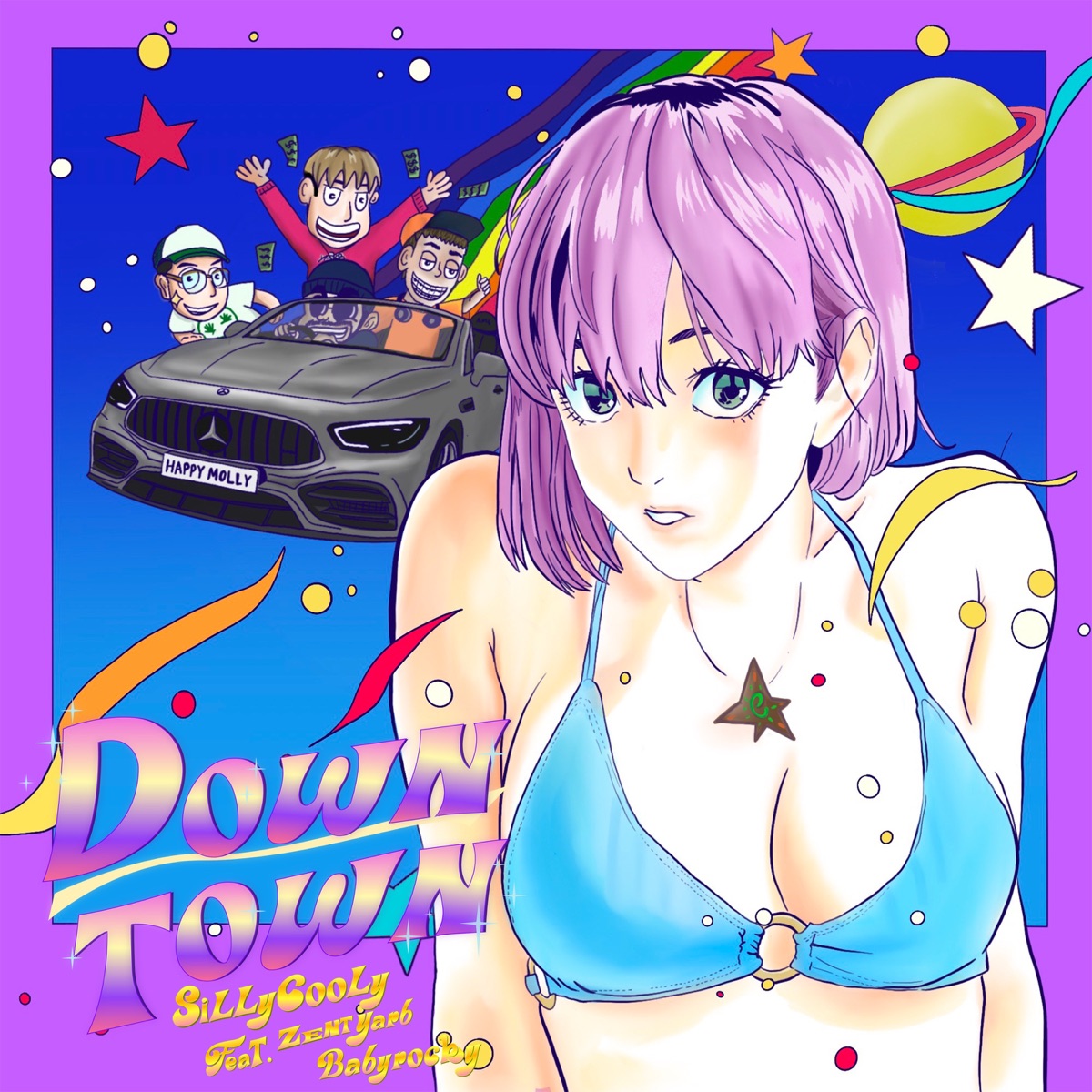 Downtown (feat. ZENTYARB & BABY ROCKY) - Single by Sillycooly album cover