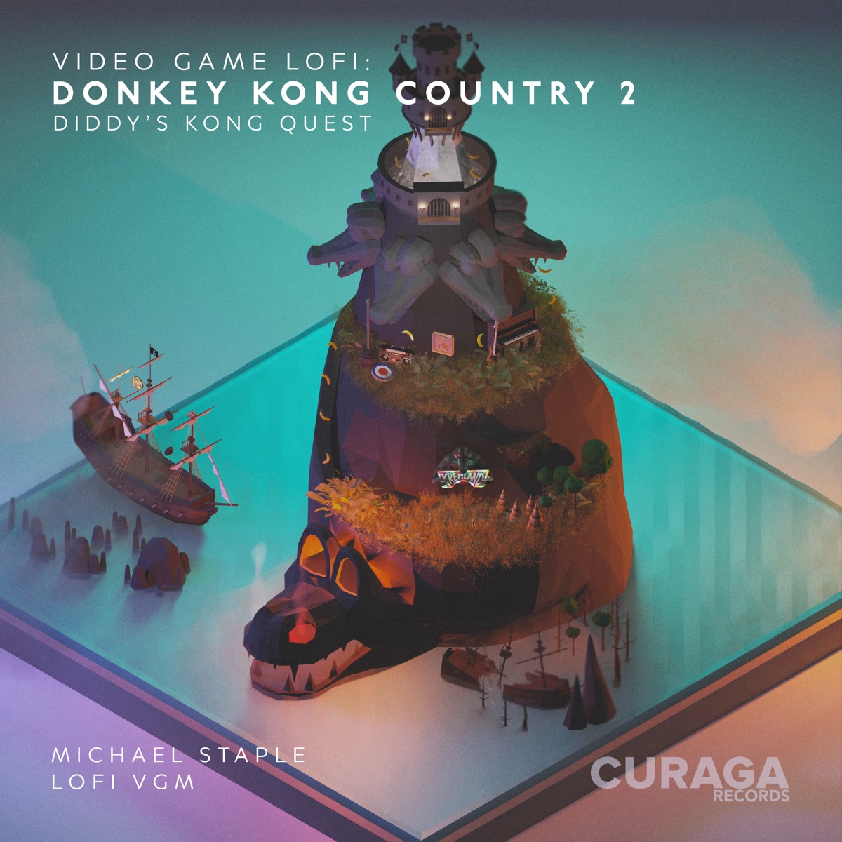 Video Game Lofi: Donkey Kong Country 2: Diddy's Kong Quest by Michael Staple & LoFi VGM album cover