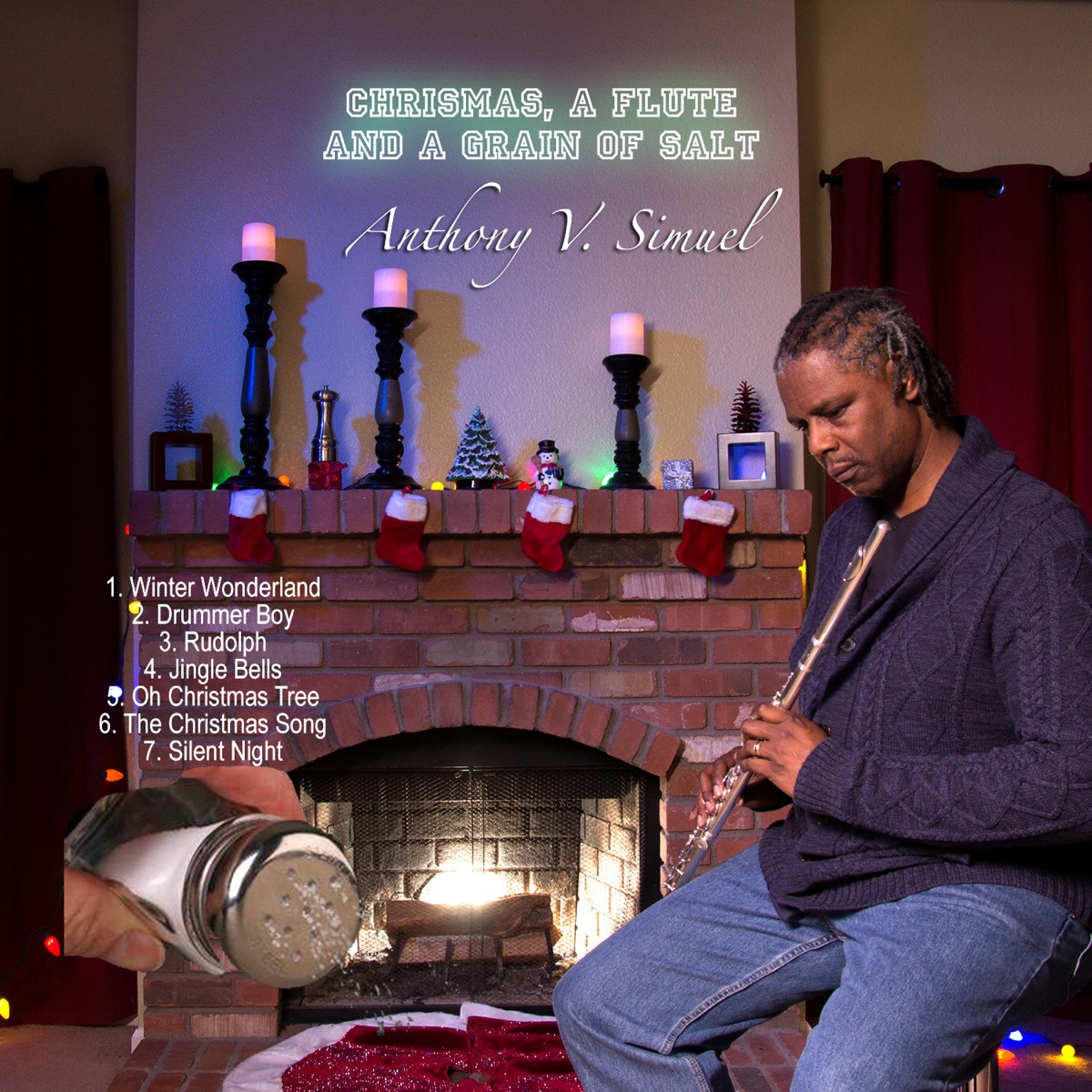Christmas, A Flute and a Grain of Salt by Anthony V. Simuel album cover