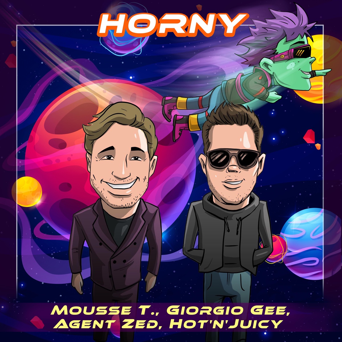 Horny - Single by Mousse T., Giorgio Gee, Agent Zed & Hot 'n' Juicy album cover