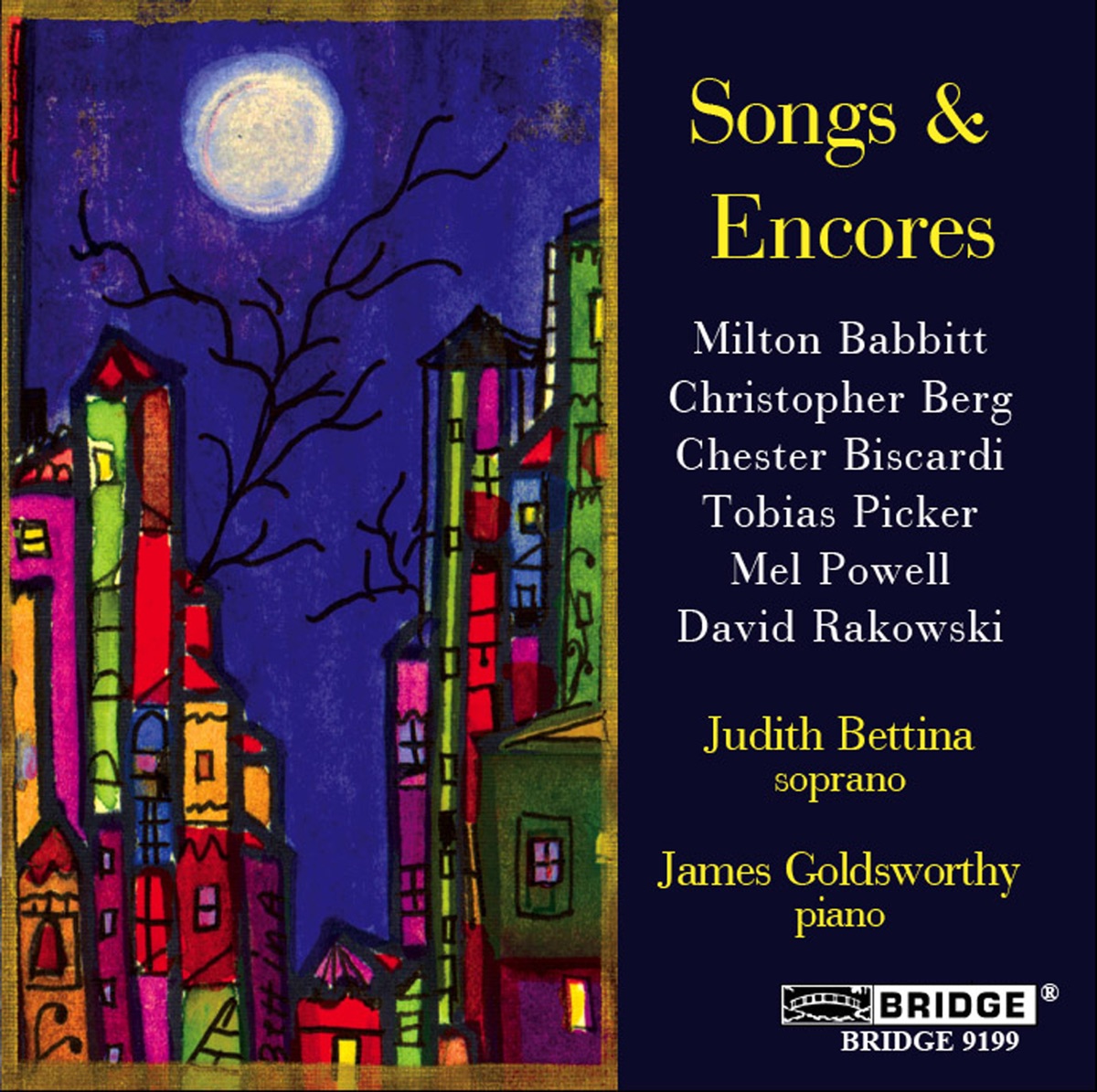 Songs & Encores by Judith Bettina & James Goldsworthy album cover