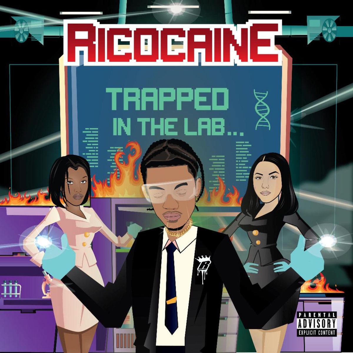 Trapped in the Lab by Ricocaine album cover