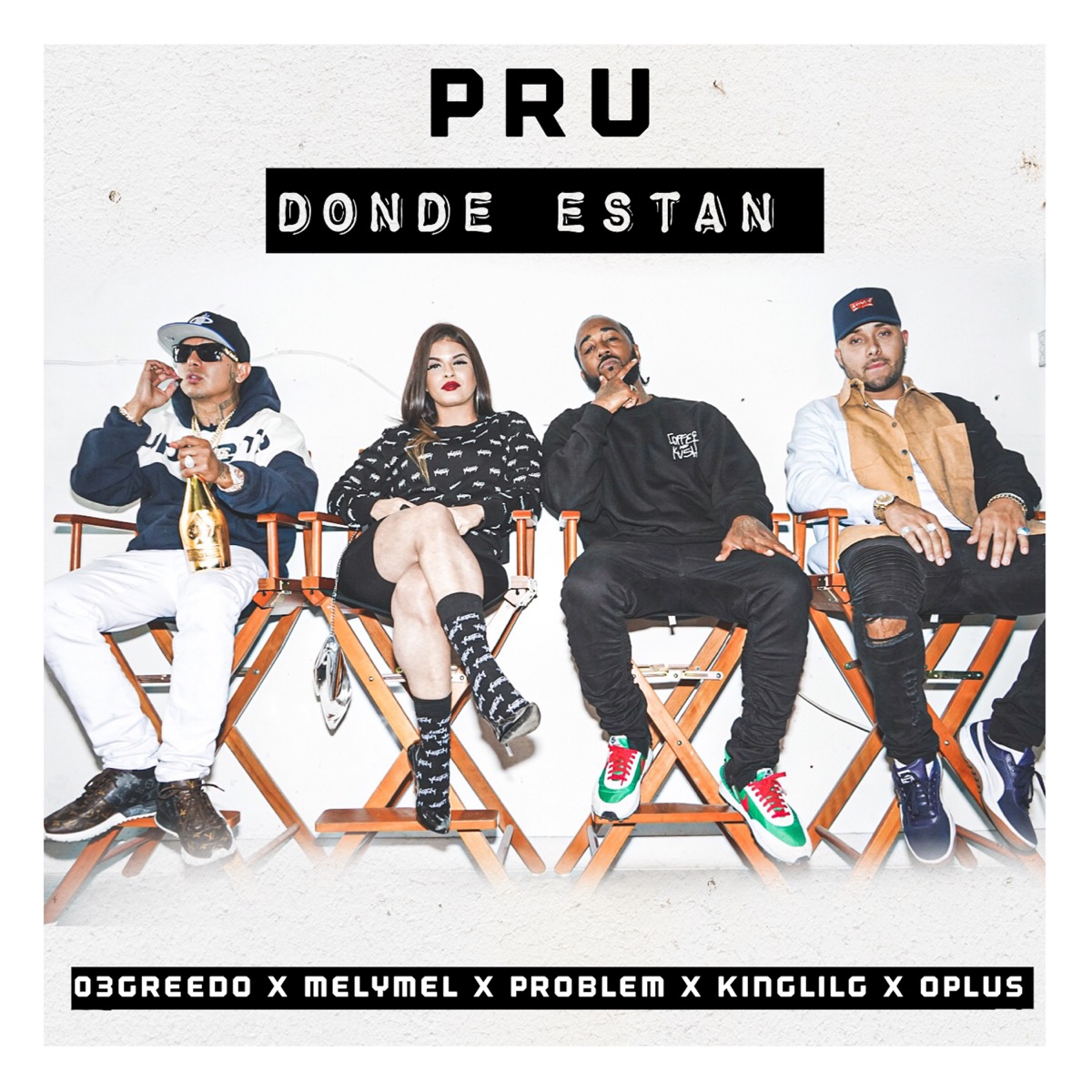 Donde Están (feat. 03 Greedo, JasonMartin & Oplus) - Single by Pru, King Lil G & Melymel album cover