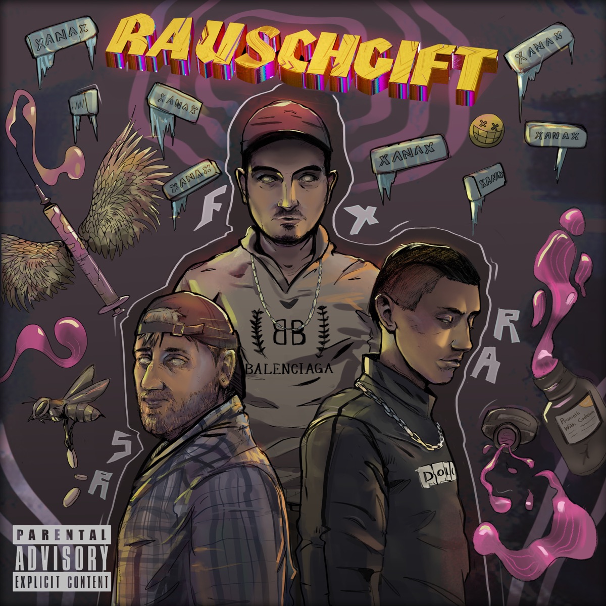 Rauschgift (feat. Sevi Rin) - Single by Frosty Xan & Rich Ares album cover