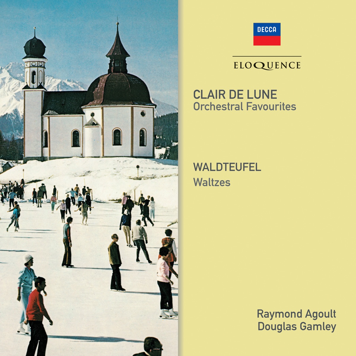 Clair de Lune - Orchestral Favourites; Waldteufel - Waltzes by Raymond Agoult, The New Symphony Orchestra, Douglas Gamley & National Philharmonic Orchestra album cover