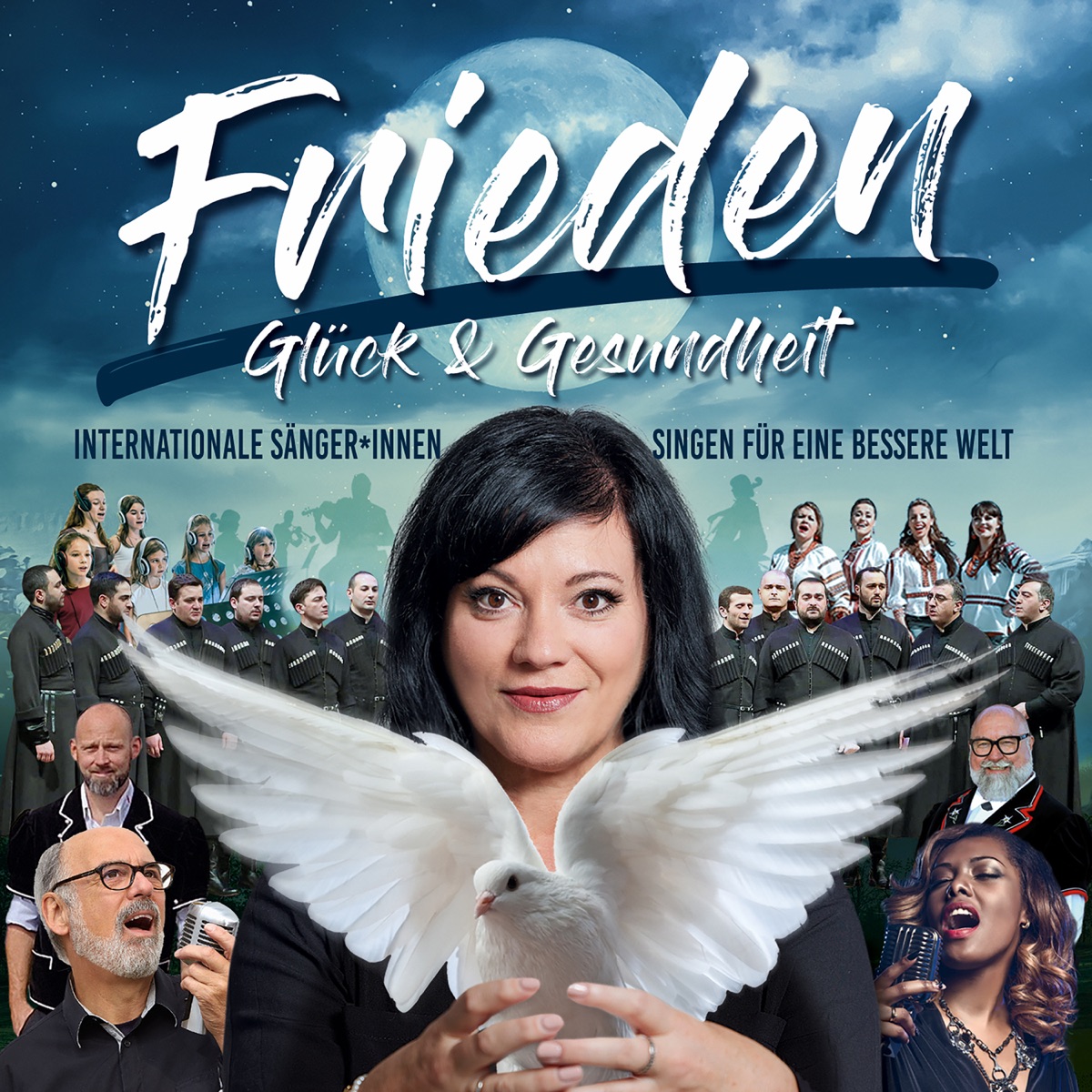 Frieden, Glück und Gesundheit (feat. Cathryn Lehmann, Pierre Matthey, Franz-Markus Stadelmann, Mika Lustenberger, Basiani Ensemble, Olga Tokar & Jack's Iphoniker) - Single by Swiss Global Singers album cover