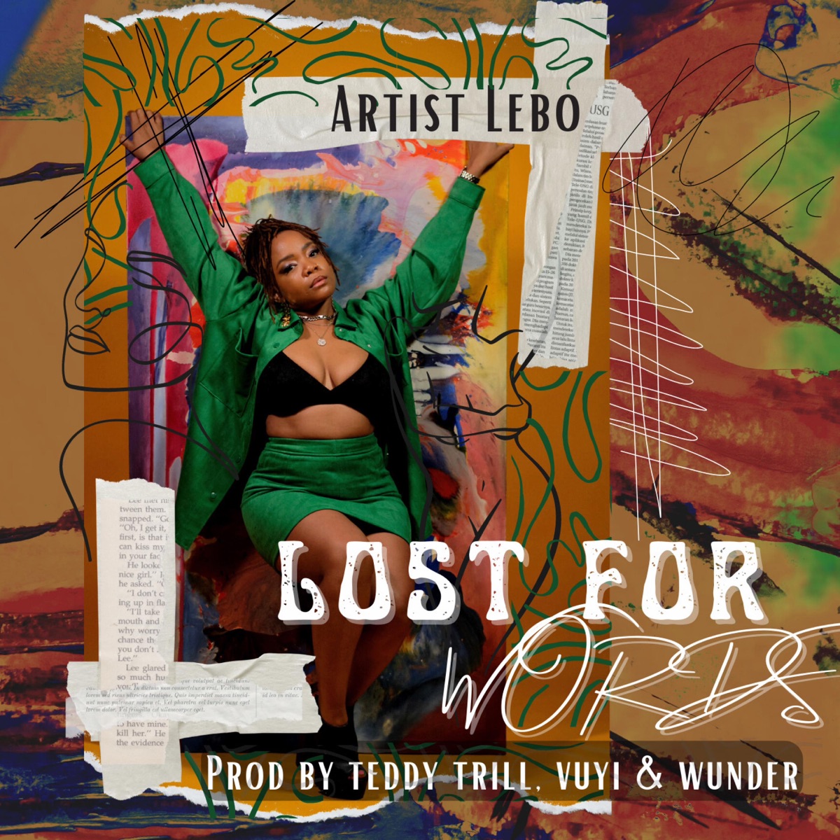 Lost For Words (feat. Teddy Trill, Vuyi & Wunder) - Single by Artist Lebo album cover