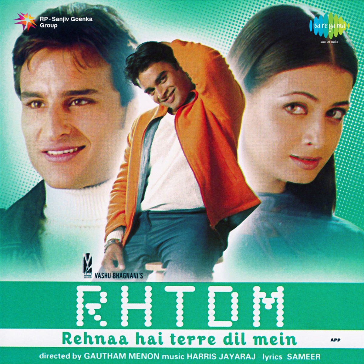 Rehnaa Hai Terre Dil Mein (Original Motion Picture Soundtrack) by Harris Jayaraj, Vishal & Shekhar, Anand Raaj Anand & Aadesh Shrivastava album cover