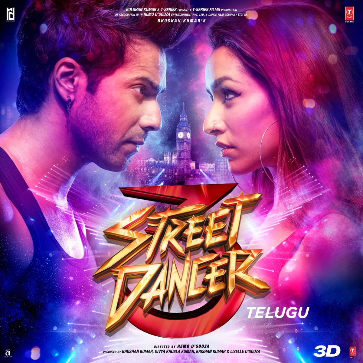 Street Dancer 3D (Original Motion Picture Soundtrack) by Tanishk Bagchi, A.R. Rahman, Badshah, Intense, Sachin-Jigar, Guru Randhawa, Harsh Upadhyay, Shankar Ehsaan Loy, Gurinder Seagal & Garry Sandhu album cover