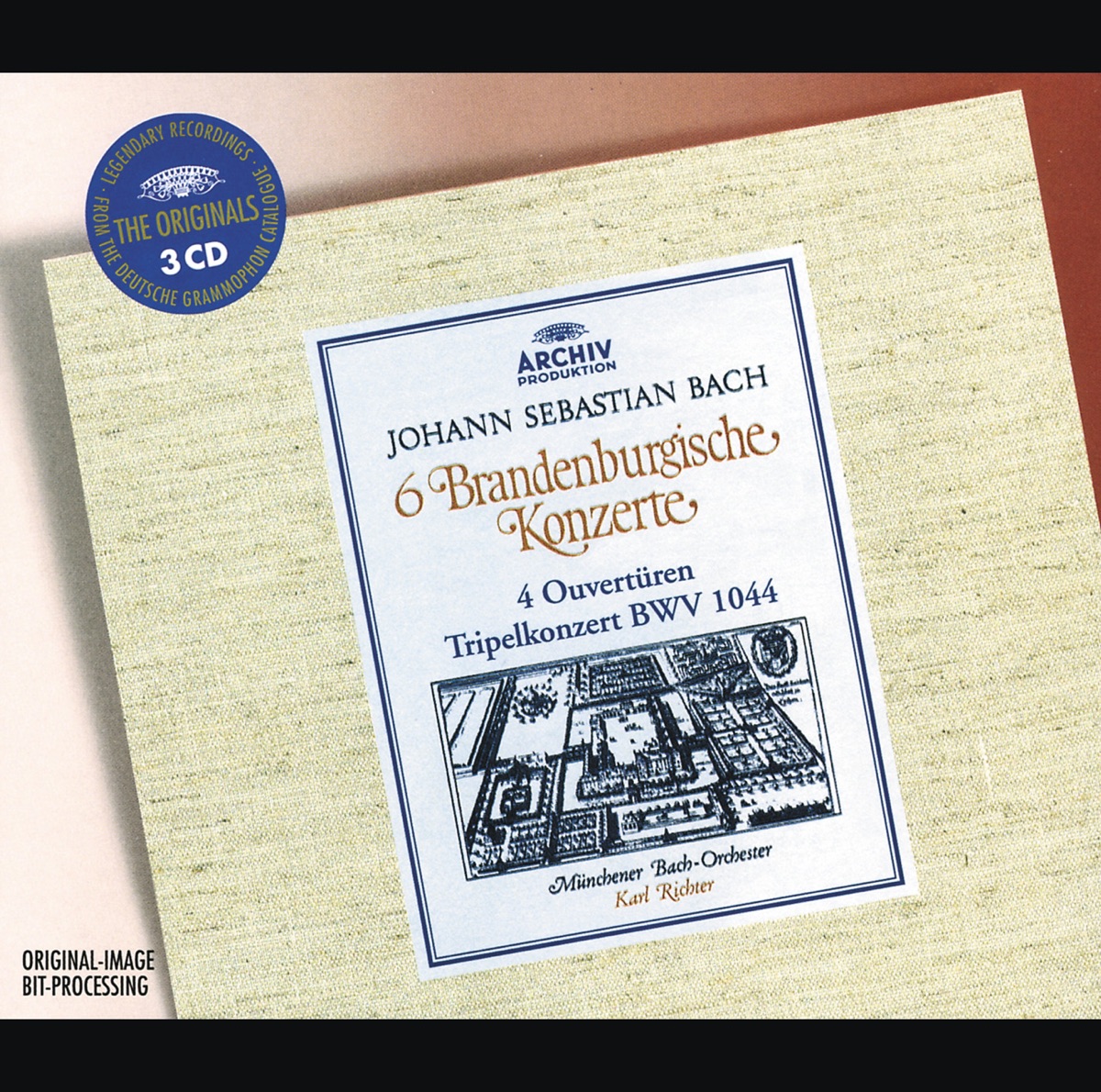 Bach: 6 Brandenburg Concertos; 4 Ouvertures; Tripel Concerto BWV 1044 by Münchener Bach-Orchester & Karl Richter album cover