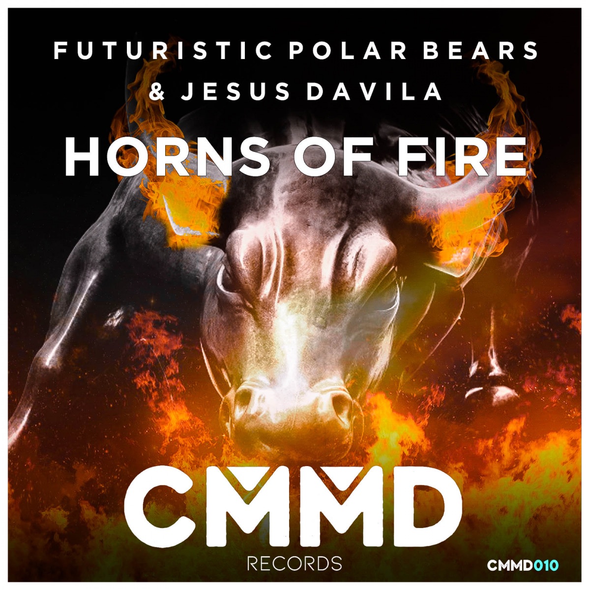 Horns of Fire - Single by Futuristic Polar Bears & Jesus Davila album cover