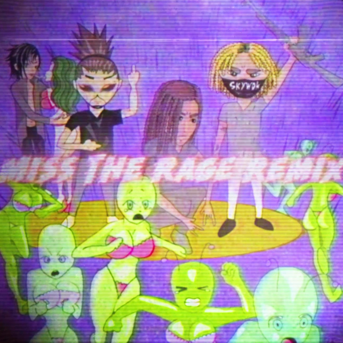 MISS the RAGE (feat. XANAKIN SKYWOK, Kiid Spyro & Shleem Pink) [Remix] - Single by Yung Kage & Saber Gang album cover