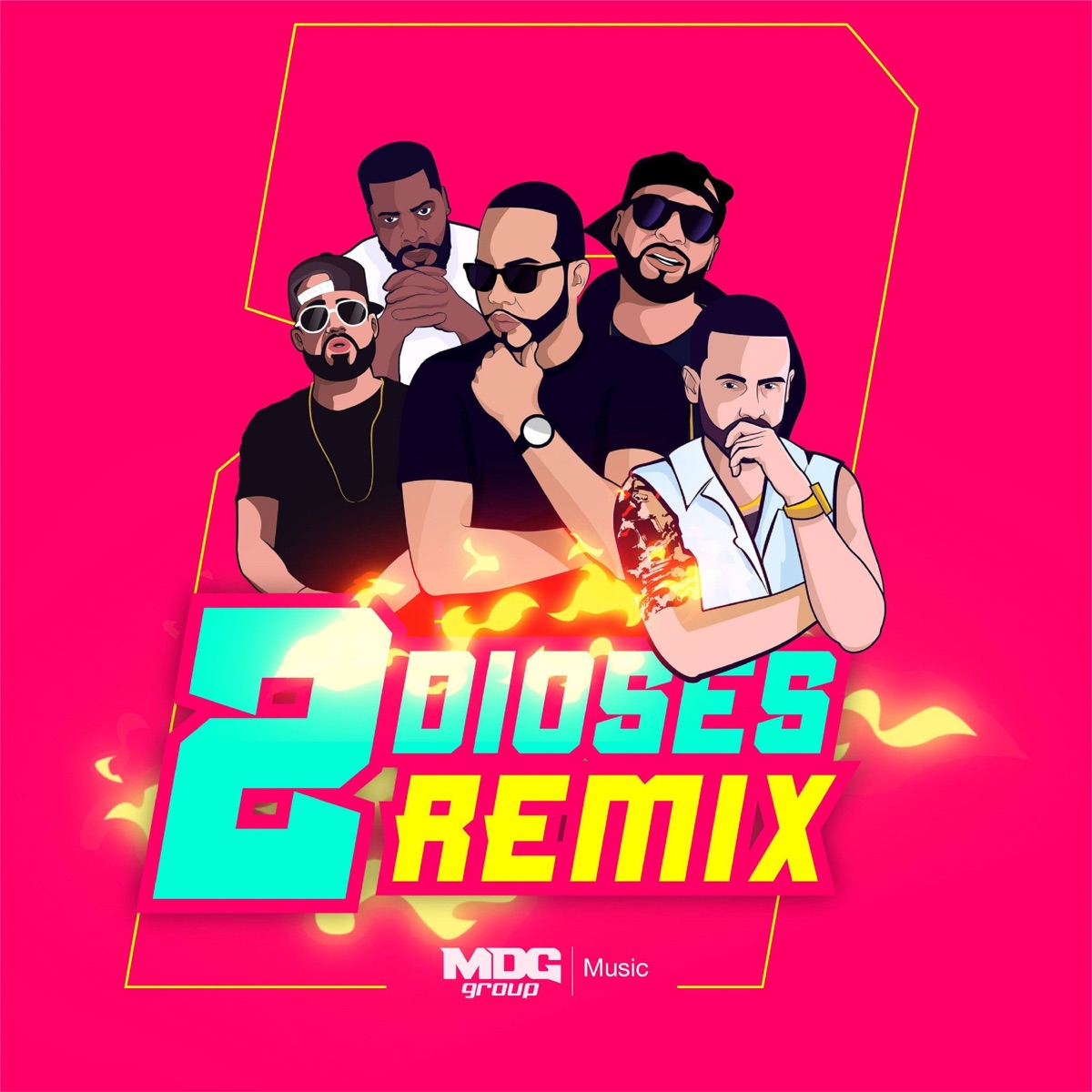 A 2 Dioses (Remix) [feat. Rafik Eddine & MB Ghetto Flow] - Single by Sicky, El Philippe & Manny Montes album cover