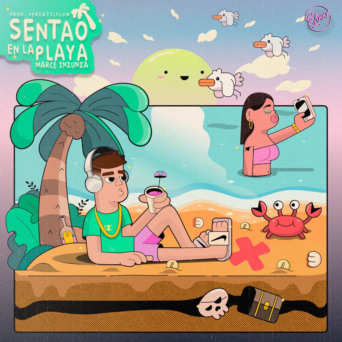 Sentao en la Playa - Single by Marce Inzunza album cover