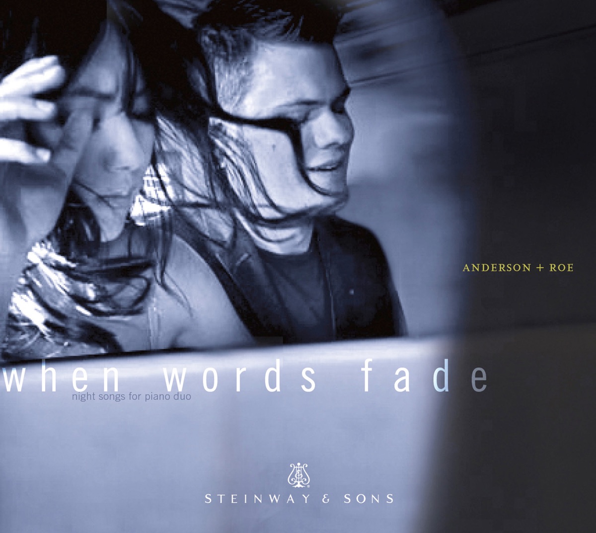 When Words Fade (Night Songs for Piano Duo) by Anderson & Roe Piano Duo album cover