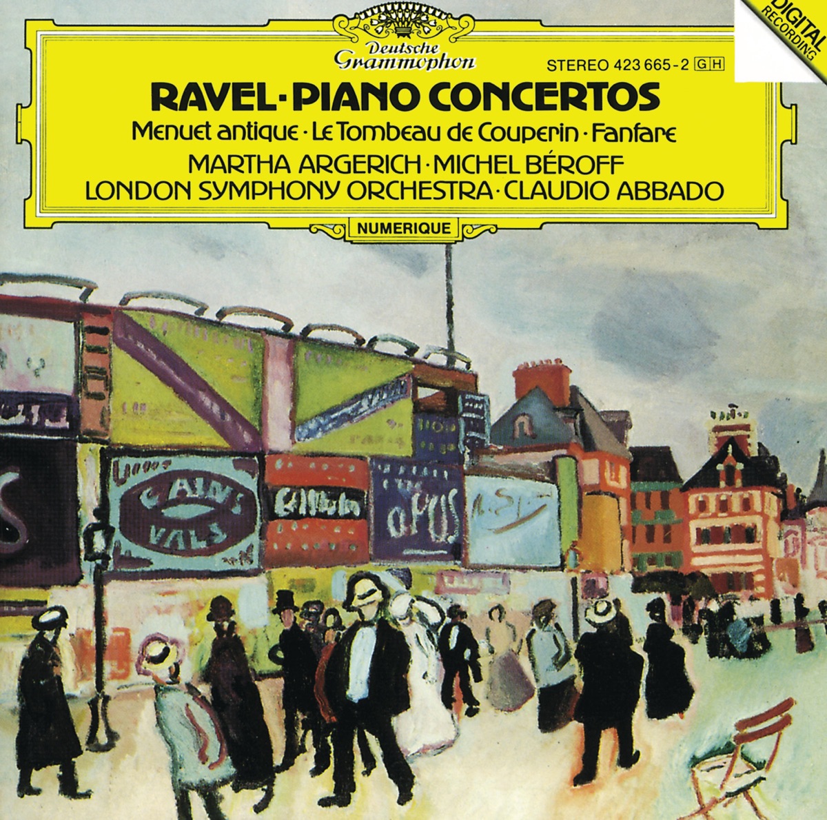 Ravel: Piano Concertos by Michel Béroff, Claudio Abbado, London Symphony Orchestra & Martha Argerich album cover