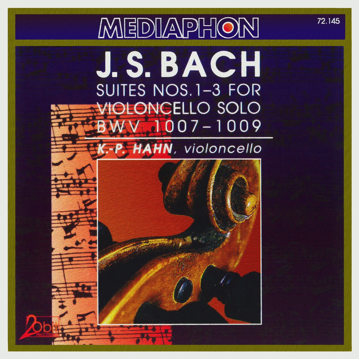 Bach: Suites  for Violoncello Nos. 1-3, BWV 1007-1009 by Klaus-Peter Hahn album cover