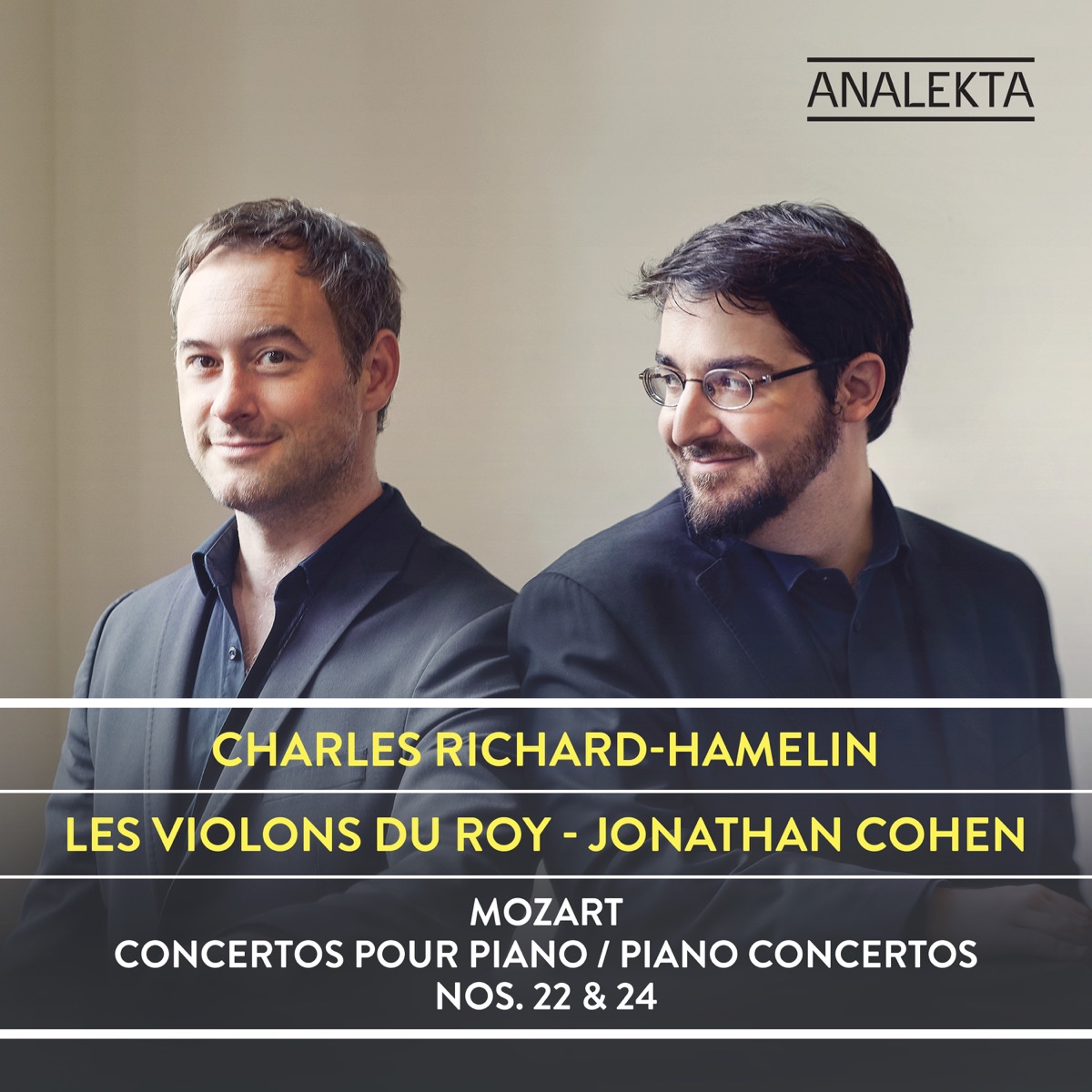 Mozart: Piano Concertos Nos. 22 & 24 by Charles Richard-Hamelin, Les Violons du Roy & Jonathan Cohen album cover