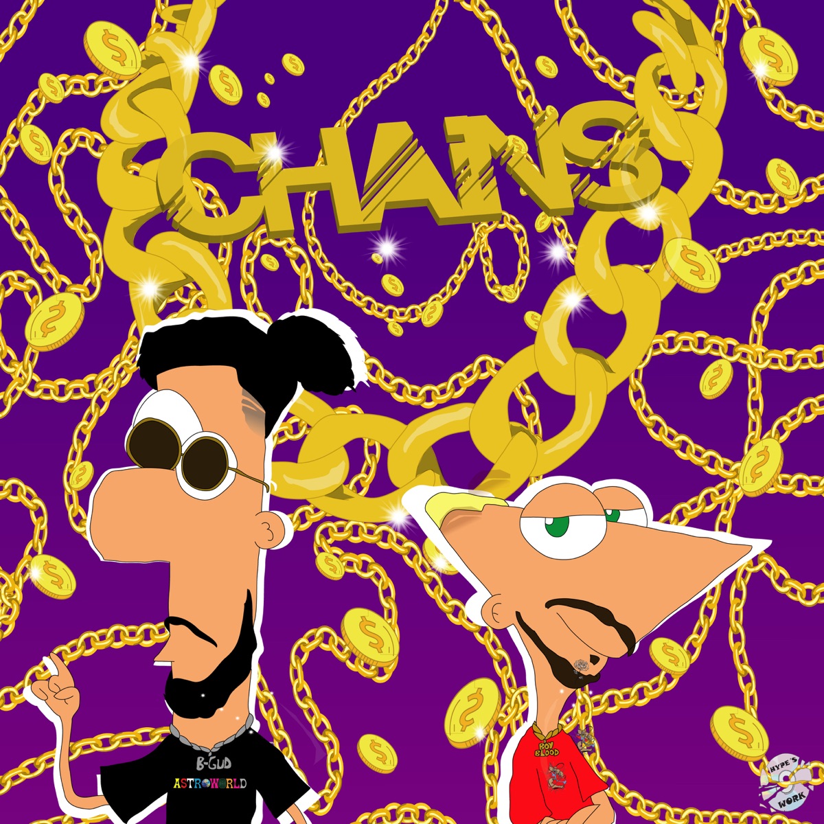 Chains - Single by Boy Blood & B-Gud album cover