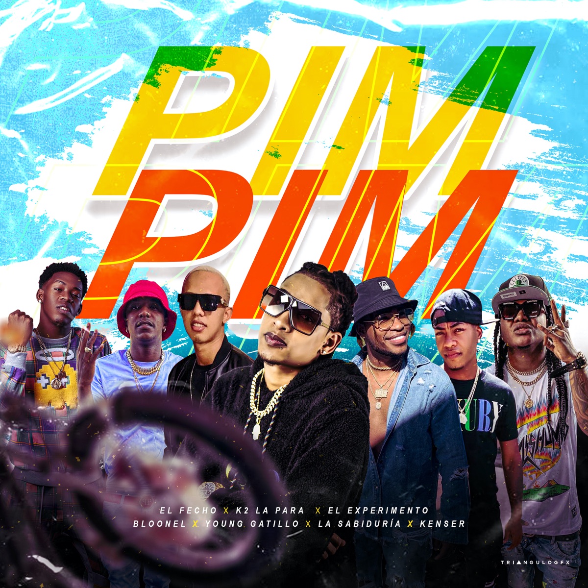 Pim Pim (feat. El Fecho, El Experimento, Bloonel, Young Gatillo, La Sabiduria & Kenser) - Single by K2 la para Musical album cover
