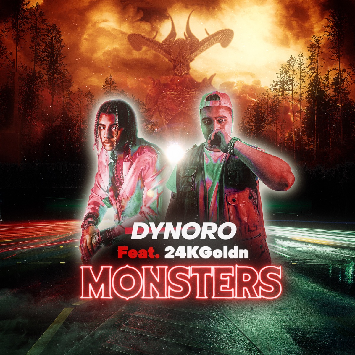 Monsters (feat. 24kGoldn) - Single by Dynoro album cover