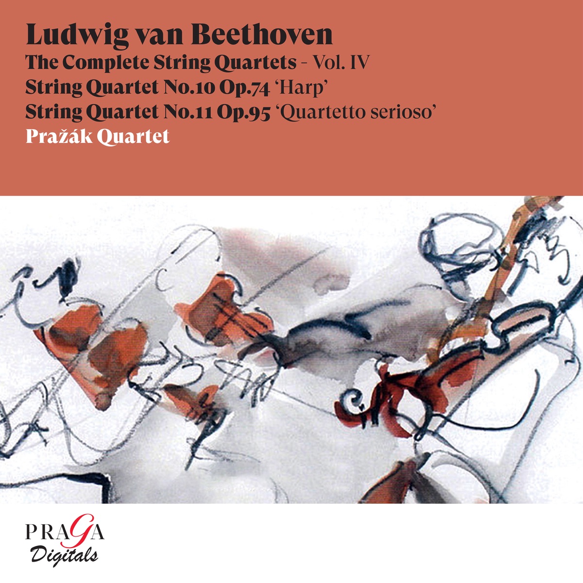 Beethoven: String Quartets Nos. 10 & 11 by Pražák Quartet album cover